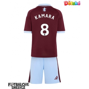 Aston Villa Boubacar Kamara #8 Dětské Domácí dres komplet 2026-27 Krátký Rukáv (+ trenýrky)